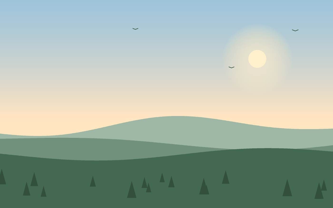 Illustrazione di un paesaggio