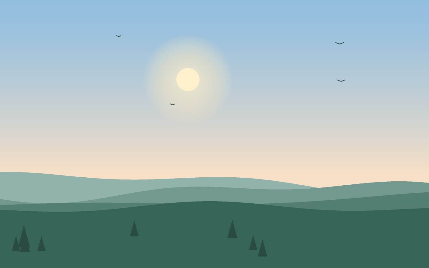 Illustrazione di un paesaggio