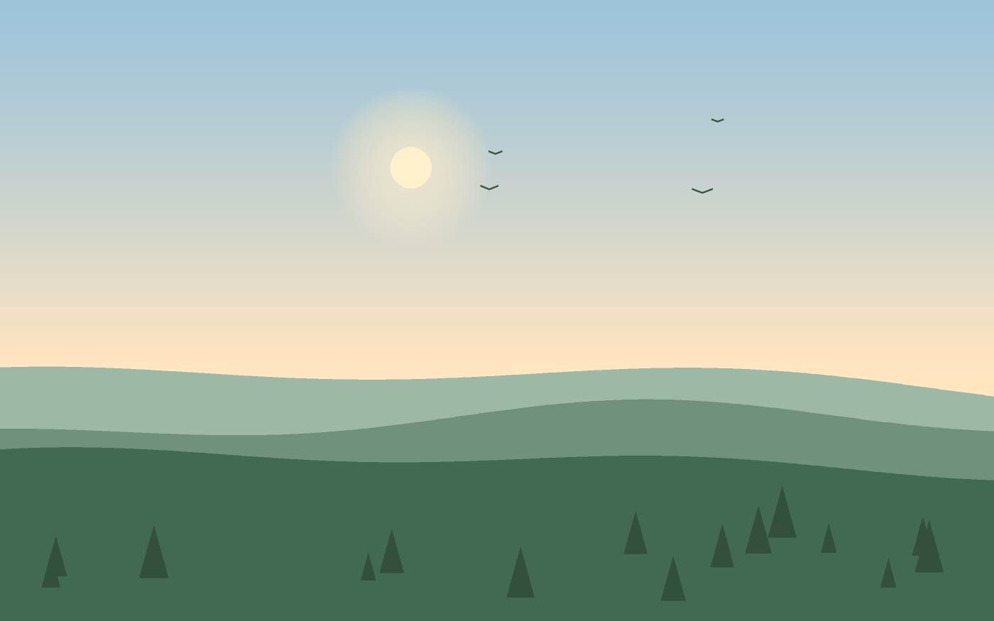 Illustrazione di un paesaggio