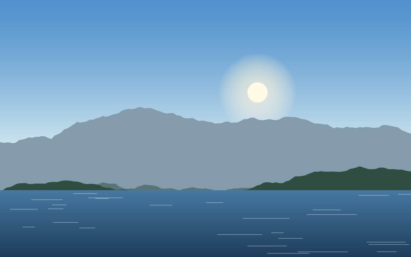 Ilustração de uma paisagem