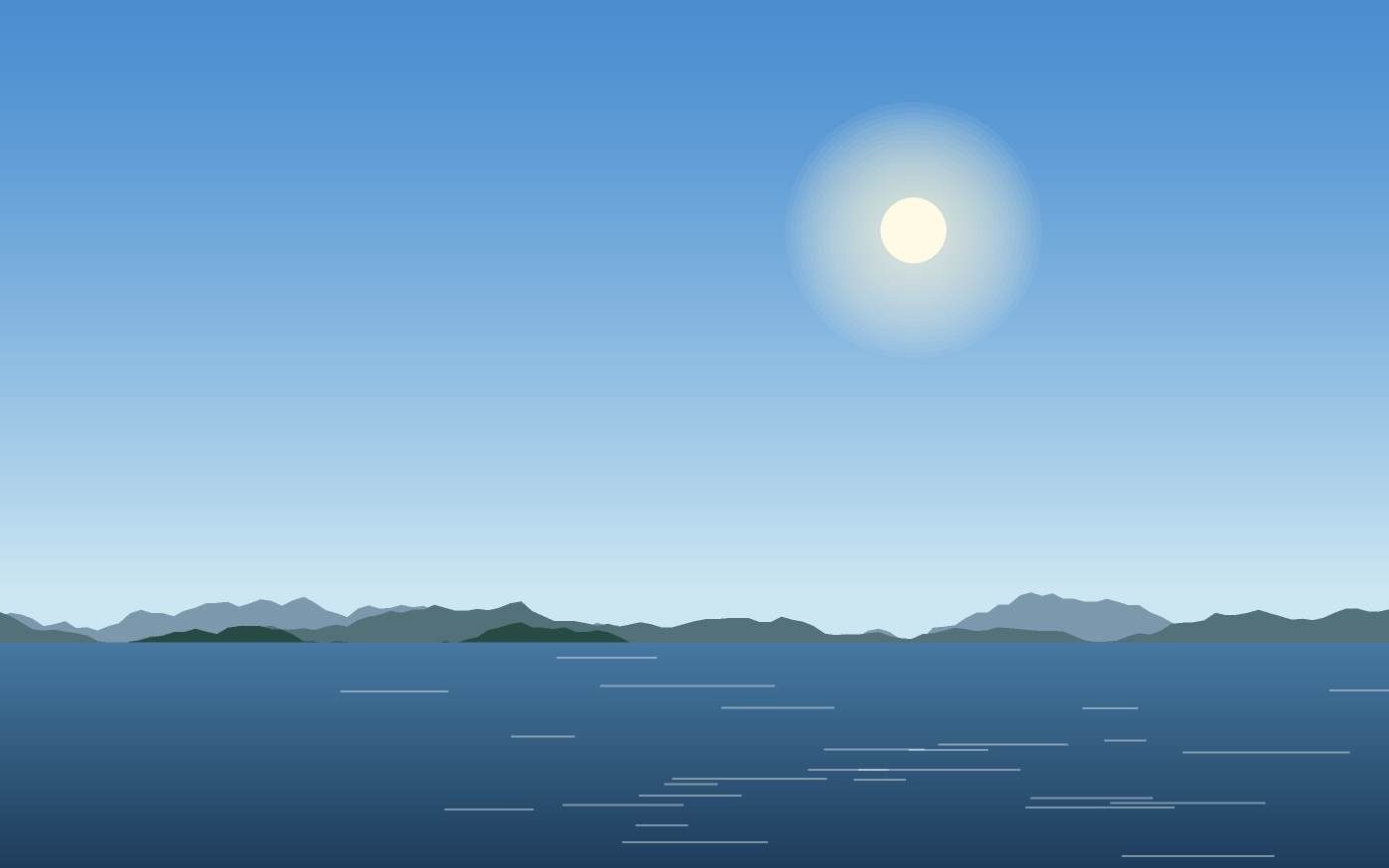 Ilustração de uma paisagem