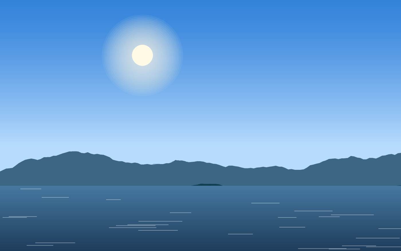 Ilustração de uma paisagem